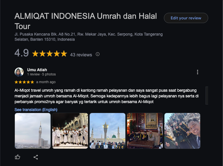 Almiqat Testimoni Greview