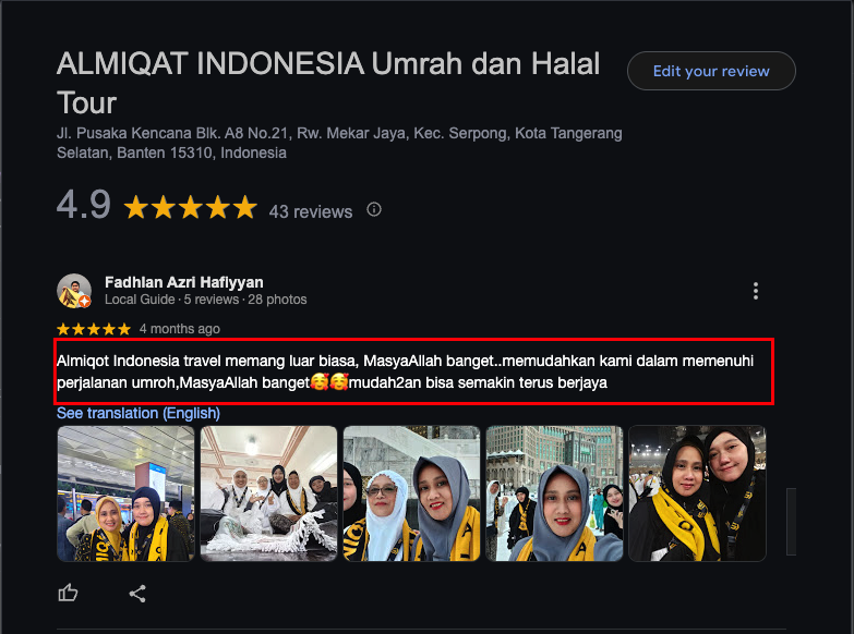 Testimoni Almiqat