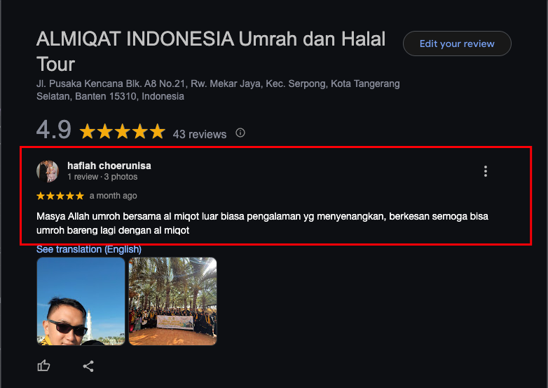 Testimoni Almiqat